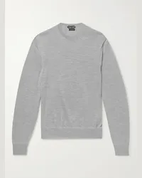 Tom Ford Pullover in misto cashmere e seta Grigio