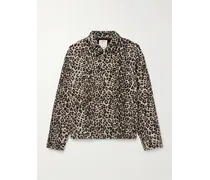 Giacca in velluto a coste di cotone con stampa leopardata Redsun