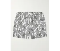 Shorts a gamba dritta in cotone Oxford con stampa camouflage e coulisse