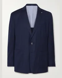 Peter Millar Blazer destrutturato in misto lana Excursionist Flex Blu