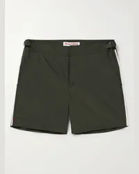 Orlebar Brown Shorts da mare medi a gamba dritta Bulldog Verde