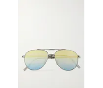 Occhiali da sole in metallo argentato stile aviator Dior90 A1U