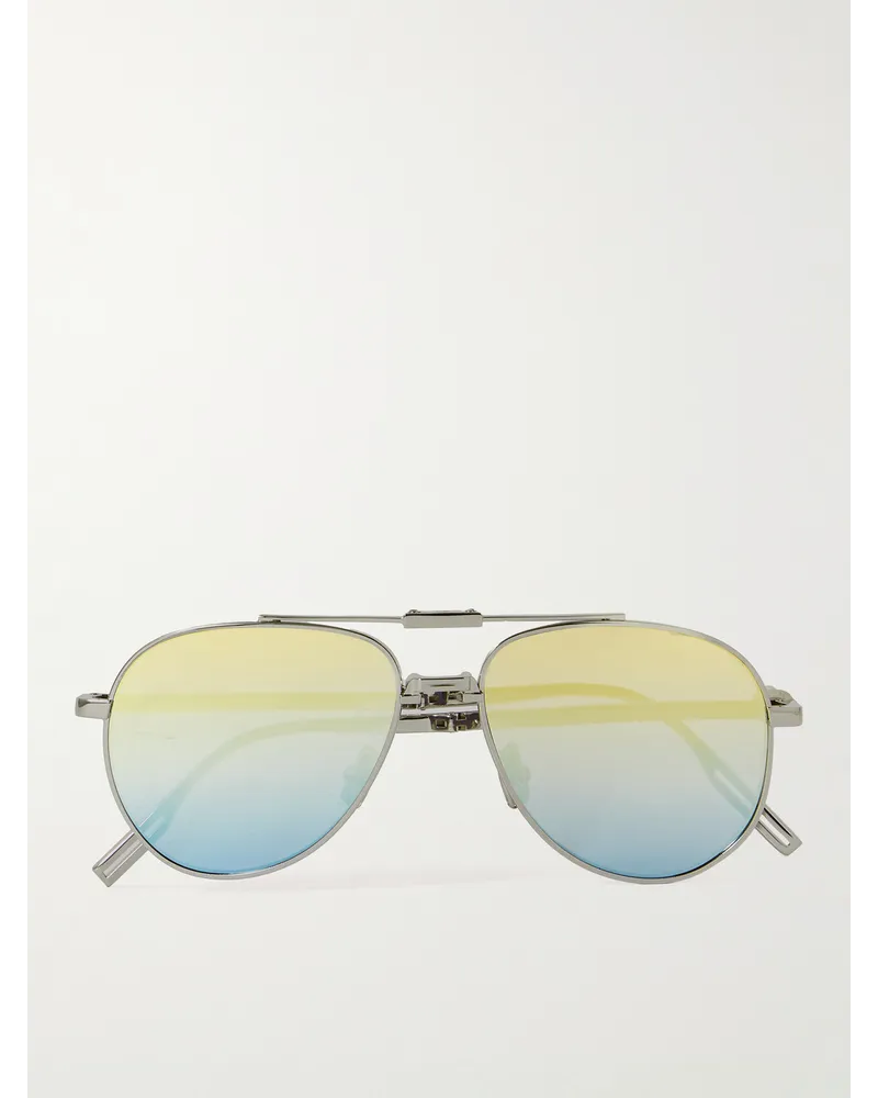 Dior Occhiali da sole in metallo argentato stile aviator Dior90 A1U Argento