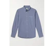Camicia in twill di misto lyocell e cotone lavato con collo button-down Ivy