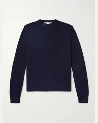 Acne Studios Pullover in misto lana effetto consumato Kerinos Blu