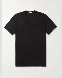 James Perse T-shirt in jersey di cotone Nero