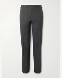 Canali Pantaloni a gamba dritta in lana Super 130s Nero