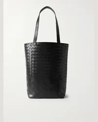 Bottega Veneta Tote bag piccola in pelle con motivo Intrecciato Avenue Nero