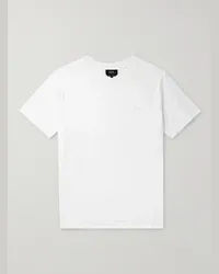 A.P.C. T-shirt in jersey di cotone biologico con logo ricamato Bianco