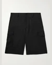 Dolce & Gabbana Shorts cargo a gamba larga in lino Nero