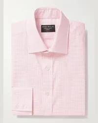 Emma Willis Camicia slim-fit in cotone Oxford a quadri Rosa