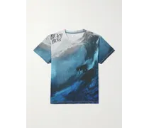 T-shirt in jersey di cotone stampato effetto consumato Beach Boys
