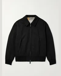 Burberry Bomber in twill di cotone Nero