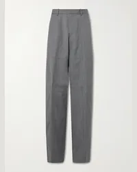 Jil Sander Pantaloni a gamba dritta in lana ripstop Grigio