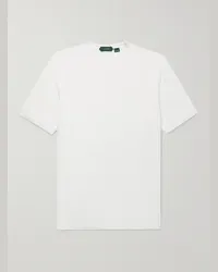 Incotex T-shirt in lino stretch Zanone Bianco