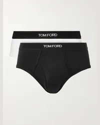 Tom Ford Confezione da due slip in misto cotone e modal stretch Nero