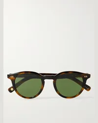 Garrett Leight Occhiali da sole in acetato tartarugato con montatura rotonda Clune X Tartarugato