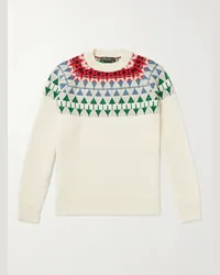 Loro Piana Pullover in cashmere Fair Isle Neutri