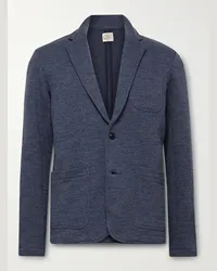 Faherty Blazer slim-fit in misto cotone Blu