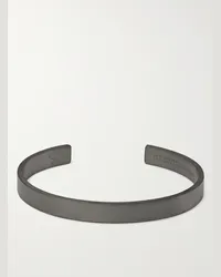 Le Gramme Bracciale rigido in argento sterling con finitura in rutenio spazzolato Le 21 Nero