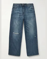 Our Legacy Jeans a gamba dritta tinti indaco effetto consumato con finiture in gomma Vast Blu