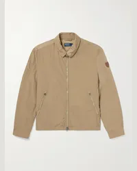 Ralph Lauren Bomber in shell riciclato con logo applicato Marrone