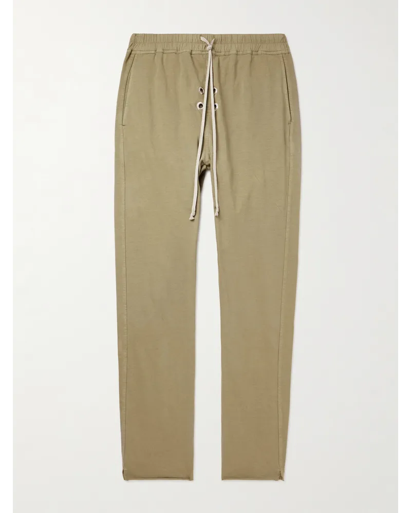 DRKSHDW by Rick Owens Pantaloni in jersey di cotone con coulisse e occhielli Berlin Verde