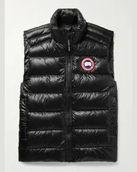 Canada Goose Piumino smanicato slim-fit in nylon ripstop riciclato trapuntato Crofton Nero