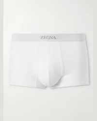 Ermenegildo Zegna Boxer in cotone stretch Bianco