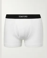 Tom Ford Boxer in misto cotone e modal stretch Bianco