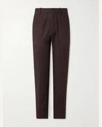 Rag & Bone Pantaloni a gamba dritta in flanella Lennox Marrone