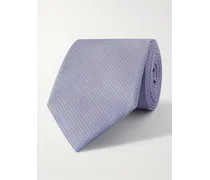 Cravatta in seta jacquard a pois, 8 cm