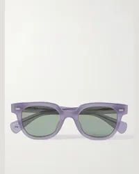 Garrett Leight Josh Peskowitz Occhiali da sole in acetato con montatura D-frame GLCO Viola