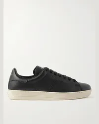 Tom Ford Sneakers in pelle pieno fiore traforata Warwick Nero