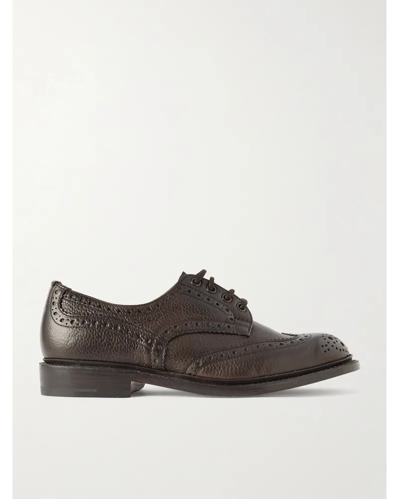 Tricker's Brogue in pelle pieno fiore Bourton Marrone