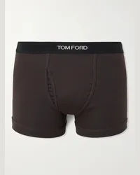 Tom Ford Boxer in cotone stretch Marrone