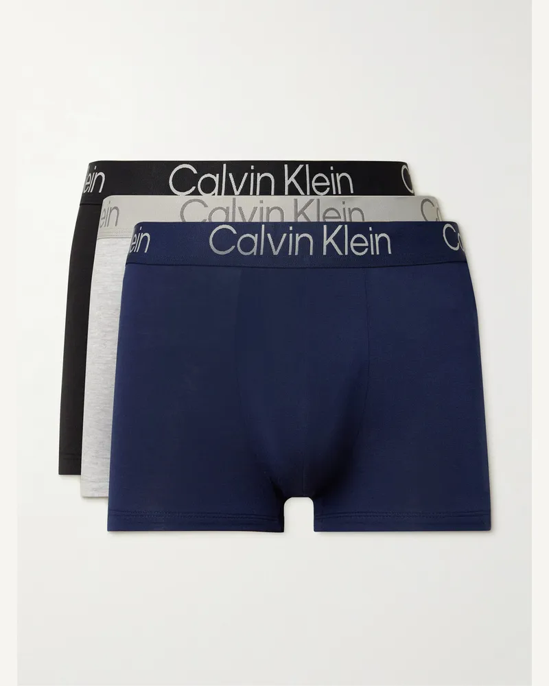 Calvin Klein Confezione da tre boxer in modal stretch Ultra Soft Modern Blu