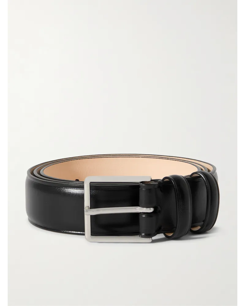 Paul Smith Cintura in pelle lucida, 3 cm Nero