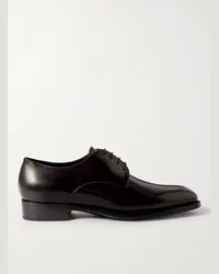 Saint Laurent Scarpe derby in pelle Adrien 25 Marrone