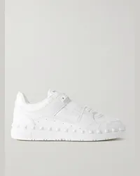 Valentino Garavani Sneakers in pelle con borchie Freedots Bianco