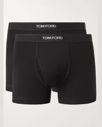 Tom Ford Confezione da due boxer in cotone stretch Nero