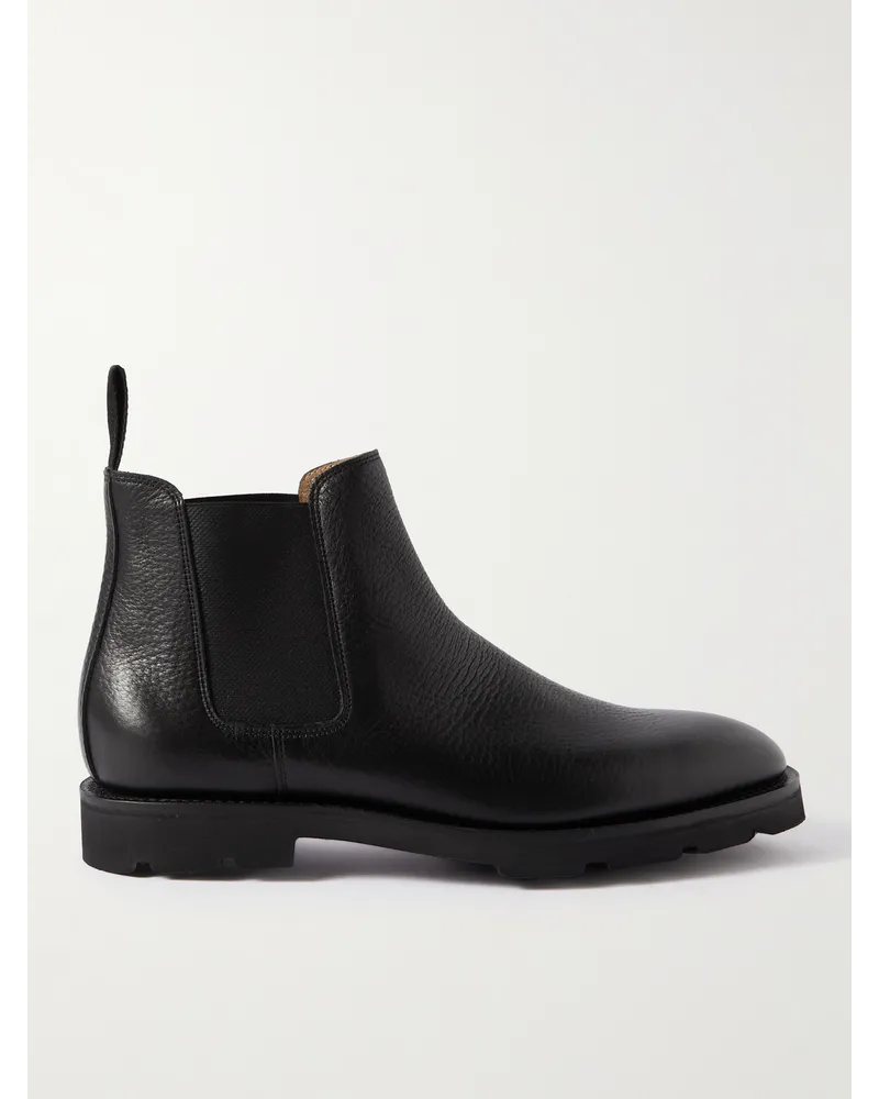 John Lobb Stivaletti Chelsea in pelle pieno fiore Lawry Nero