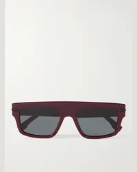 Fendi Occhiali da sole in acetato con montatura D-frame graphy Bordeaux