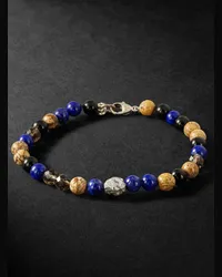 ELHANATI Bracciale in oro bianco con pietre Isha Blu