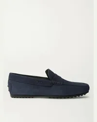 TOD'S Mocassini in pelle scamosciata Gommino Blu