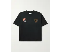 Automobili Lamborghini T-shirt in jersey di cotone con logo Moonlight
