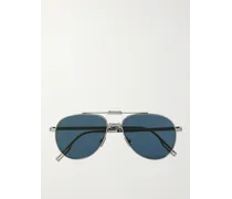 Occhiali da sole in metallo argentato stile aviator Dior90 A1U