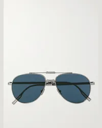 Dior Occhiali da sole in metallo argentato stile aviator Dior90 A1U Argento