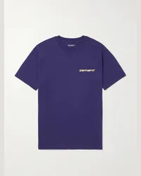 Carhartt WIP T-shirt in jersey di cotone biologico con logo Noodle Soup Viola