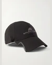 Balenciaga Berretto da baseball in drill con logo Nero